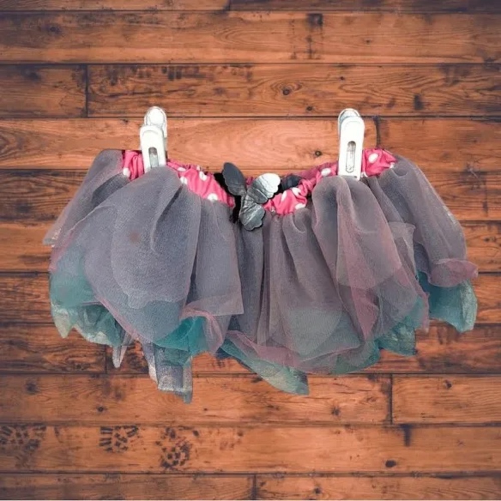 Matilda Jane Butterfly Pink and Gray Tutu Skirt